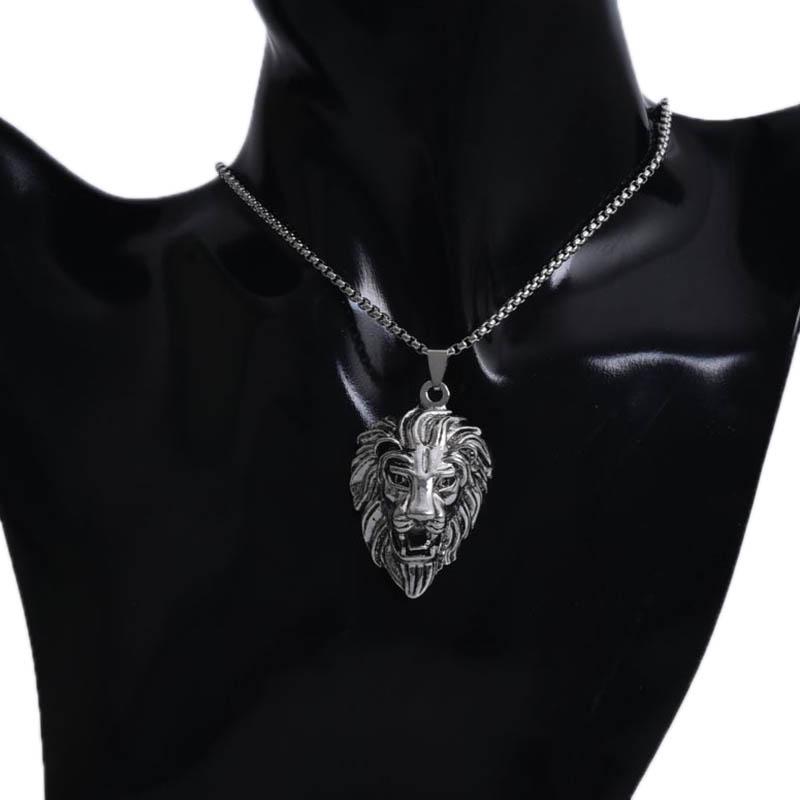 Buy Vintage Men Silver Lion Head 