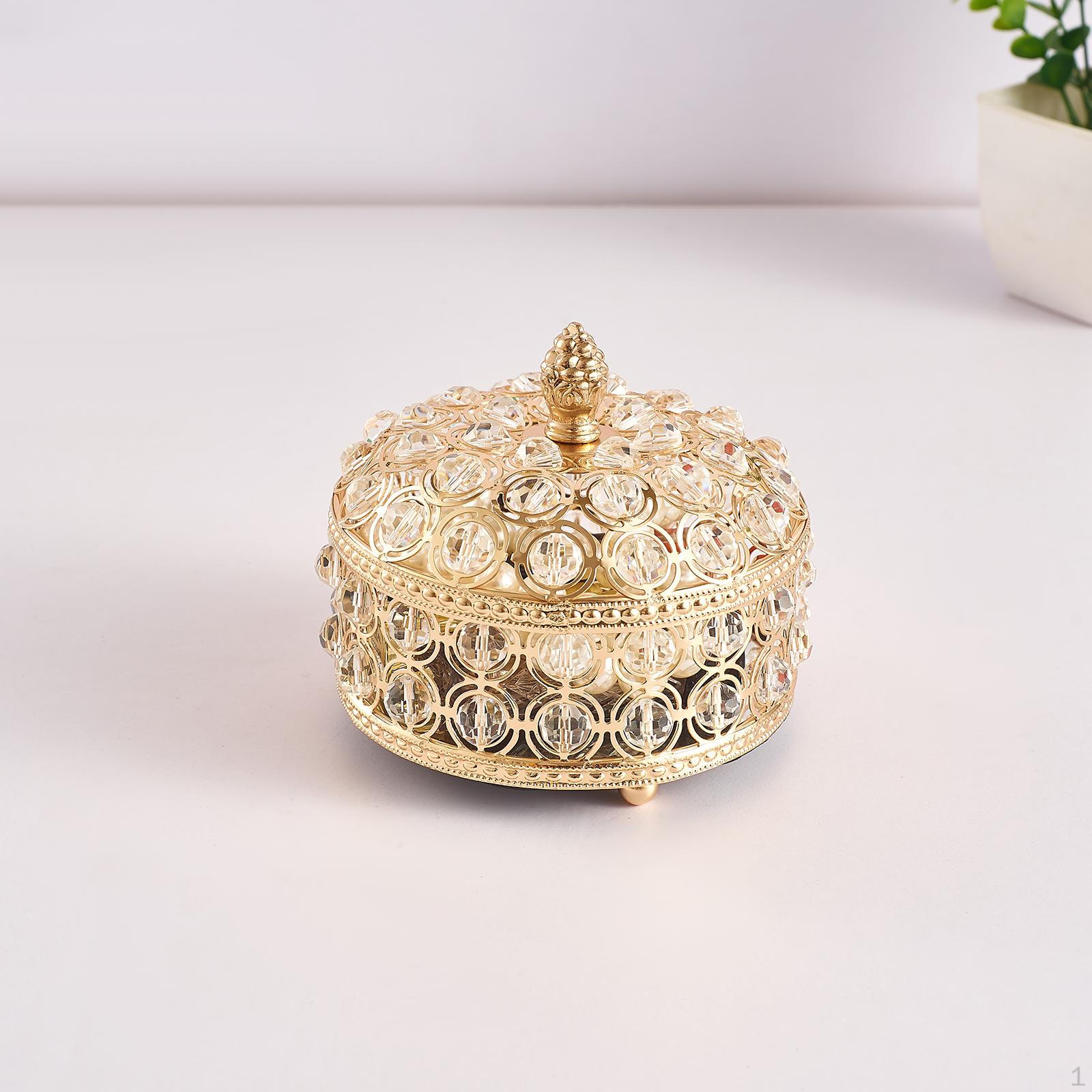 

Хрустальная шкатулка для драгоценностей, брелок-органайзер, чехол для хранения с крышкой, подарок на память для спальни M