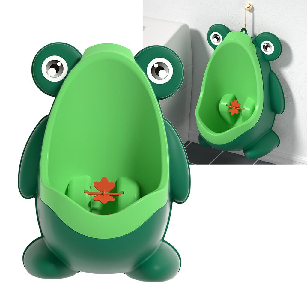 Kinderurinal Niedliche Cartoon Lustiges Ziel Zielscheibe Wandmontiertes Urinal für Jungen Kleinkinder Grün