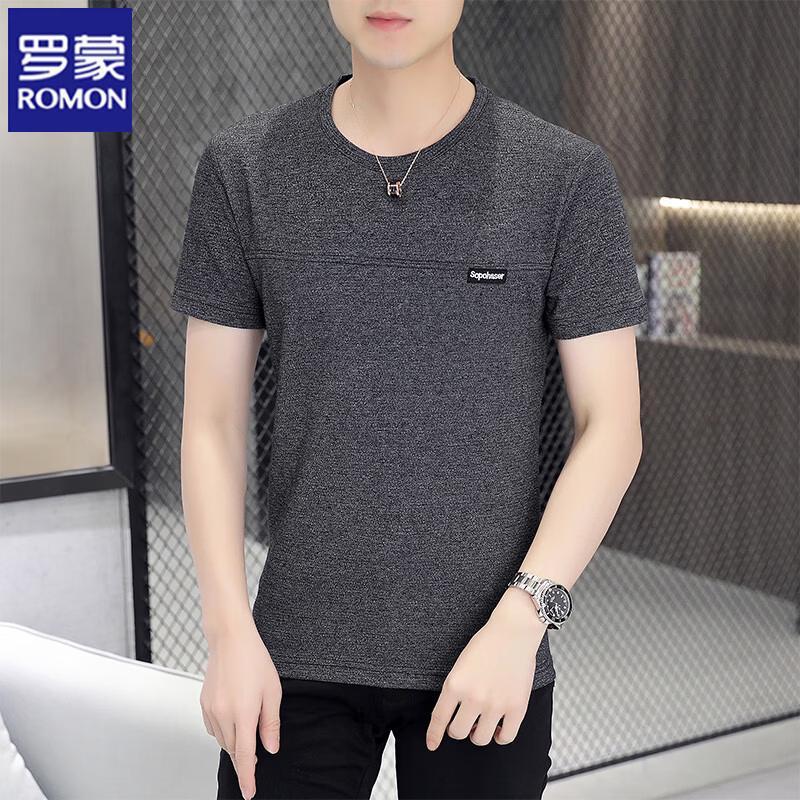 Romon Men's Short Sleeve Round Neck T-Shirt