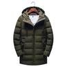 Winter Men Thick Warm Hooded Cotton Jacket Men's Casual Long Coat Korean Style Youth Cotton Padded Coat Regular Fit Overcoat