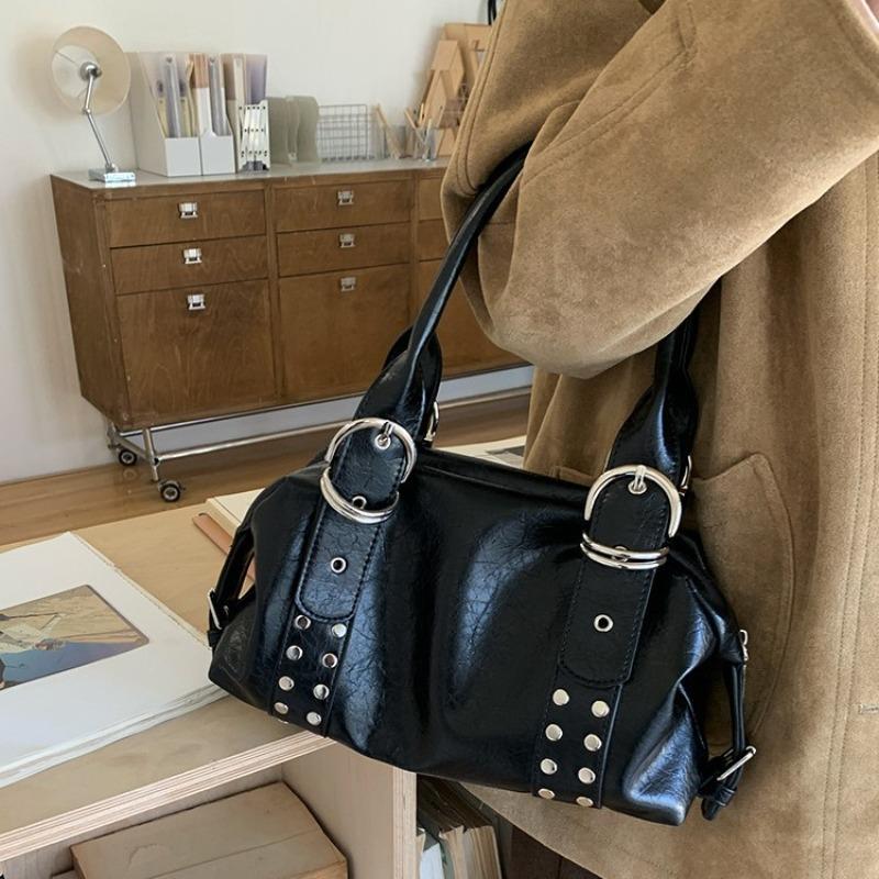 Hand Carry Single-shoulder Underarm Backpack with Large Capacity for Commuting Girl Motorcycle Bag