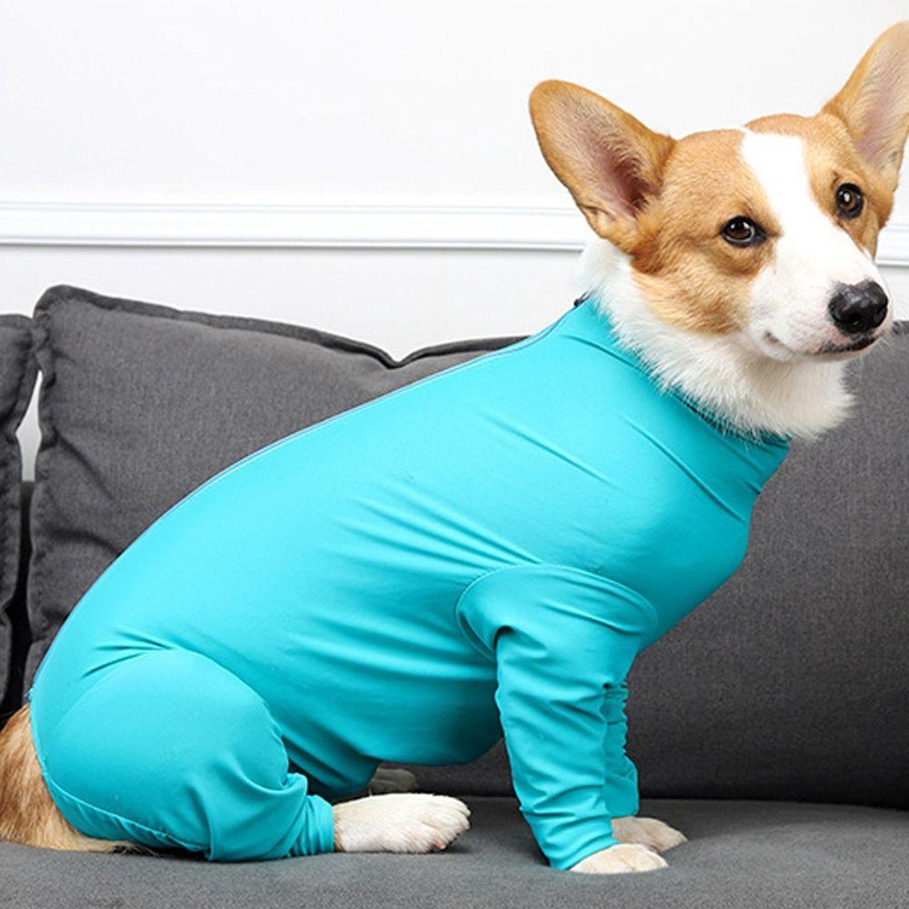 Long-sleeved Pet Dog Jumpsuit Breathable Dog Soothing Clothes Four Legged Clothes  Home Wear
