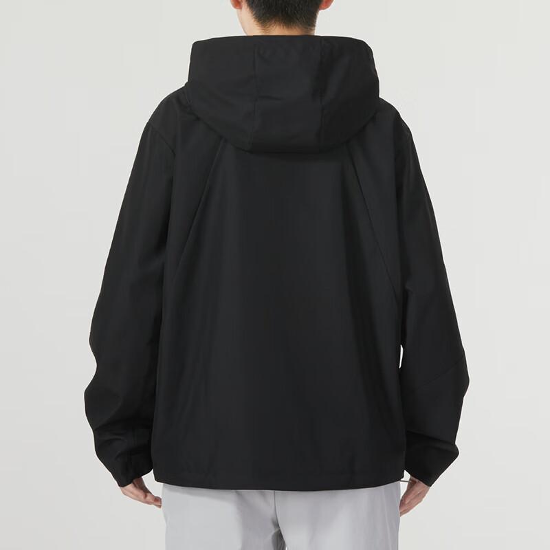 Under Armour Solid Logo Outdoor Training Running Fitness Hooded Jacket Men Jackets Black 23600401-001