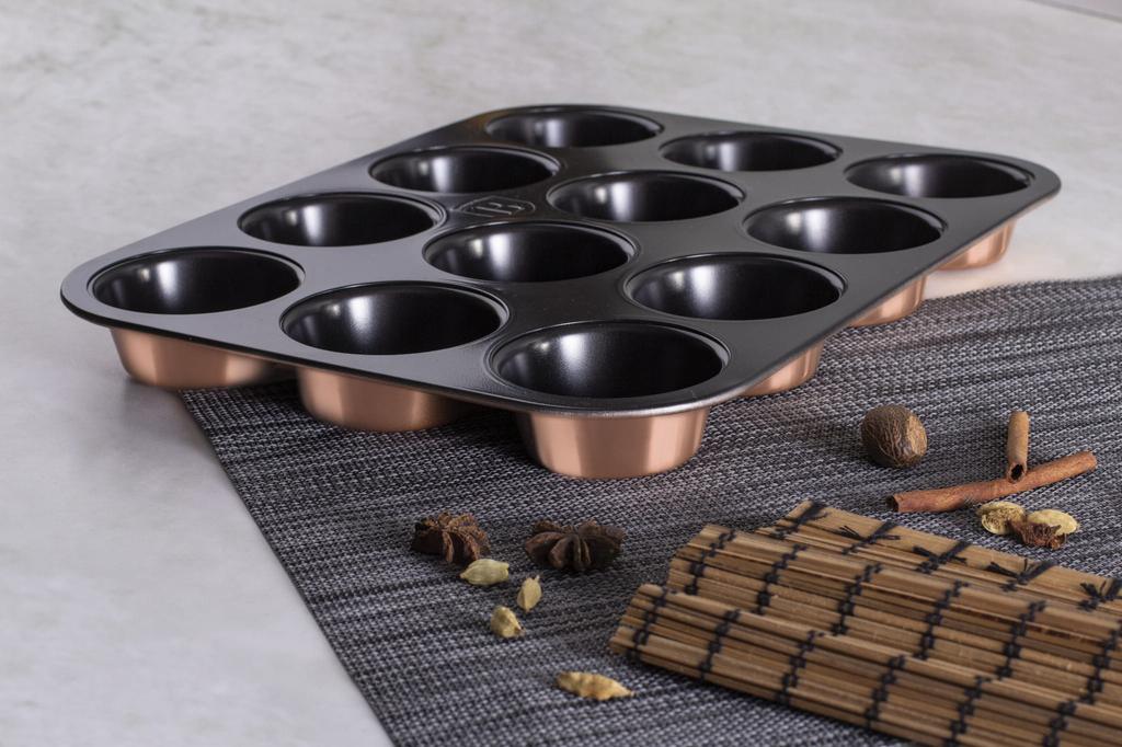 Forma Do Pieczenia Muffinów X12 BERLINGER HAUS Metallic Rosegold BH-6473