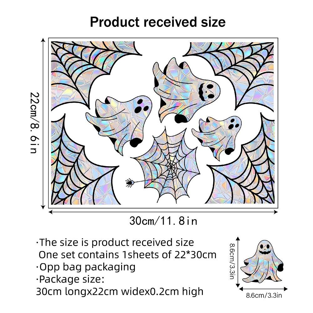 

Украшения на Хэллоуин, Ослепительные цвета, Паутина, Наклейки на окна с привидениями, Ловушки для солнца, Статические наклейки, Наклейки для наружного декора, Наклейки на стекло 22*30cm