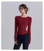 Backless Quick-Dry Slim Fit Long Sleeve Sports Top for Pilates & Yoga (Spring/Autumn)