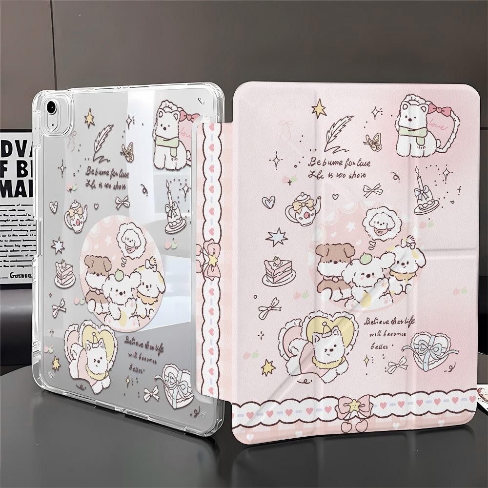 Cute Lamb Cartoon Case For iPad 11 10.9in 7th 8th 9th Gen 10.2 Case for iPad A16 11th Air 13 4 5 Pro 11 Case Y Fold