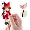 Customized Pendant Gifts Red And White Doll Hanging Pendants for Christmas Tree, Decorative Wooden Girls Holiday Symbols Ornament, Seasonal
