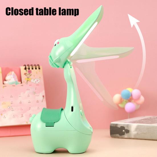 Alpaca Small Table Lamp LED Soft Light Adjustable Brightness USB Powered Folding Design Portable Desk Lamp with Pen Holder