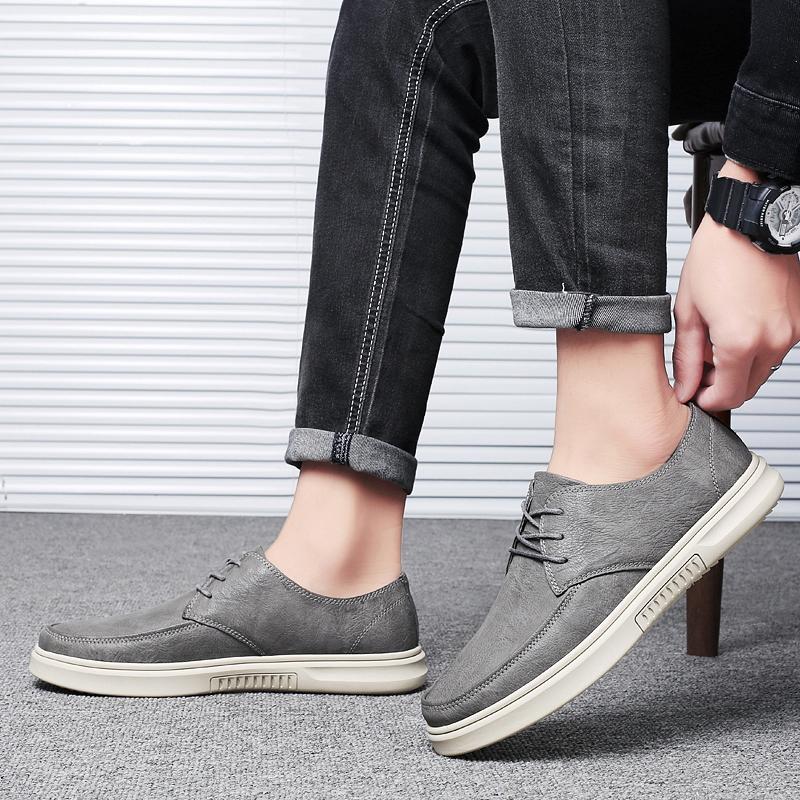 Herren England Stil Trend Freizeitschuhe Männlich Oxford Hochzeit Spaltleder Kleiderschuhe Herren Flach Outdoor Komfort Pendeln Freizeitschuhe