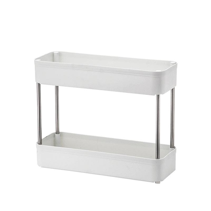 

2/3/4-уровневая передвижная тележка, полка для хранения, стеллаж для хранения с подвижным зазором, кухня, ванная комната, тонкий выдвижной органайзер, полка для гостиной