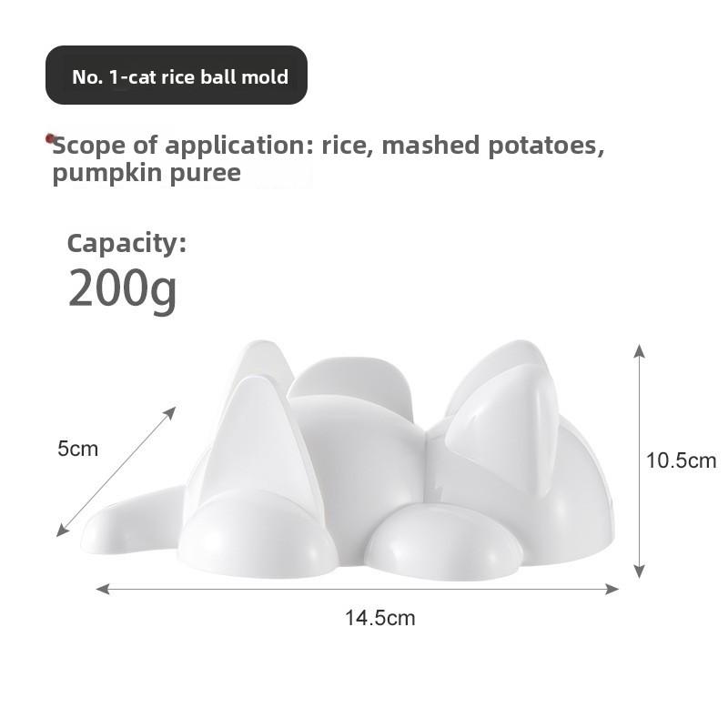 

Милая форма для рисовых шариков в виде кошки, инструмент для детской еды для суши белый