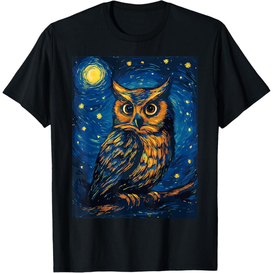 

Starry Night Owl T-Shirt XXXXXL чорний