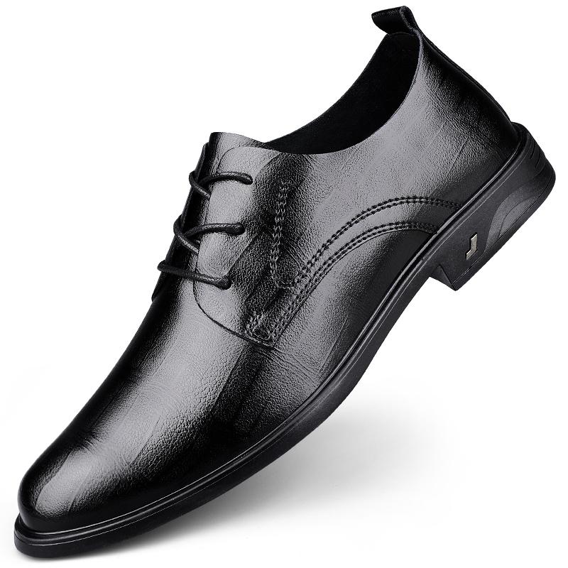 Fashion Luxury Brand Men's Business Formal Shoes Pointed Lace Up Men's Leather Casual Shoes Interview Commuting High-quality Work Shoes