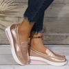 Fashion Woman Shoes Platform Casual Flat Bottomed Comfortable Round Toe Loafers Breathable Hiking Anti Slip Women Single Shoe Large Size