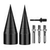 Firewood Drill Bit Set Heavy Duty Wood Log Splitter Detachable Electric Drills Screw Cone Driver Tool Firewood Prep Tool for Splitting Woods