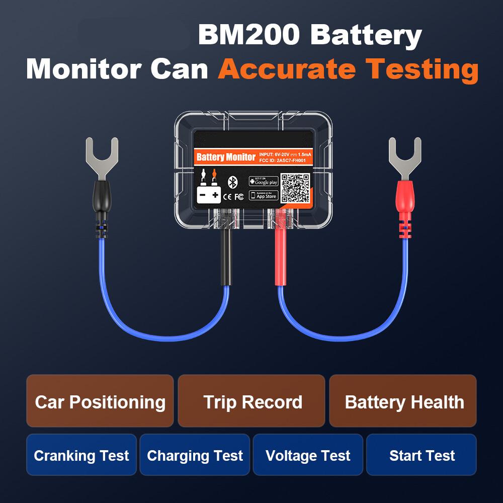 BM200 Auto-Batteriemonitor Bluetooth-Batterietester Kurbel-Lade-Testwerkzeug