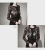 Korean Style Women's Slim Fit Lace Splice Midi Dress