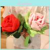Romantic Rose Plush Toy With Embroidered Petals For Love Celebration