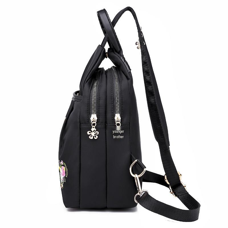 2024 Women's Ethnic Canvas Mini Backpack - Korean Style Versatile Nylon Chest Bag