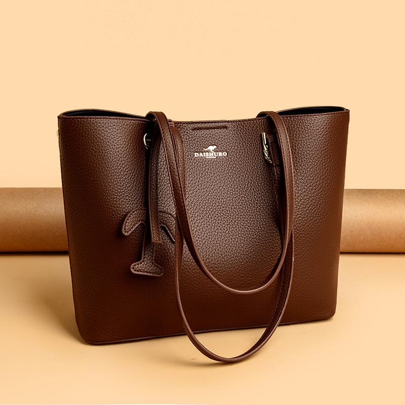 Fashionable Large-capacity Commuting Convenient Storage Handbag, Single-shoulder Bag, Simple and Elegant Ladies' Tote Bag