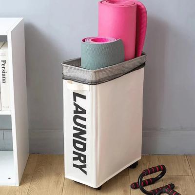 Large Capacity Laundry Basket with Wheels Yoga Mat Storage Basket Multifunctional Foldable Waterproof Dirty Clothes Storage Bag