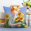 HHaikyuu Cushion Cover Washable Linen Pillowcase Soft  for Sofa Bed Cozy Home Room Decor