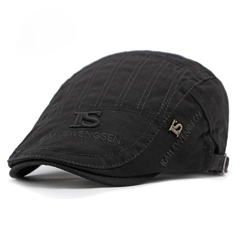 2025 Hat Men's Spring Summer Embroidery Cotton Cap British Vintage Fashion Forward Hat Women's Casual Beret Youth Hat