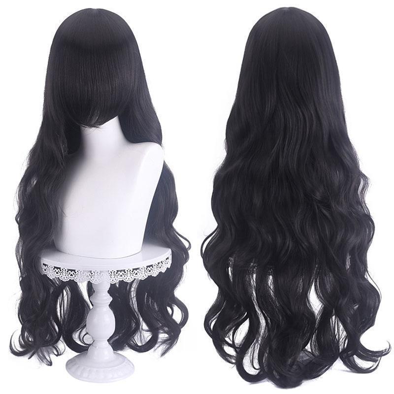 European American Universal Cos Wig Long Curly Hair 80cm Color Big Wave Full Head Cover