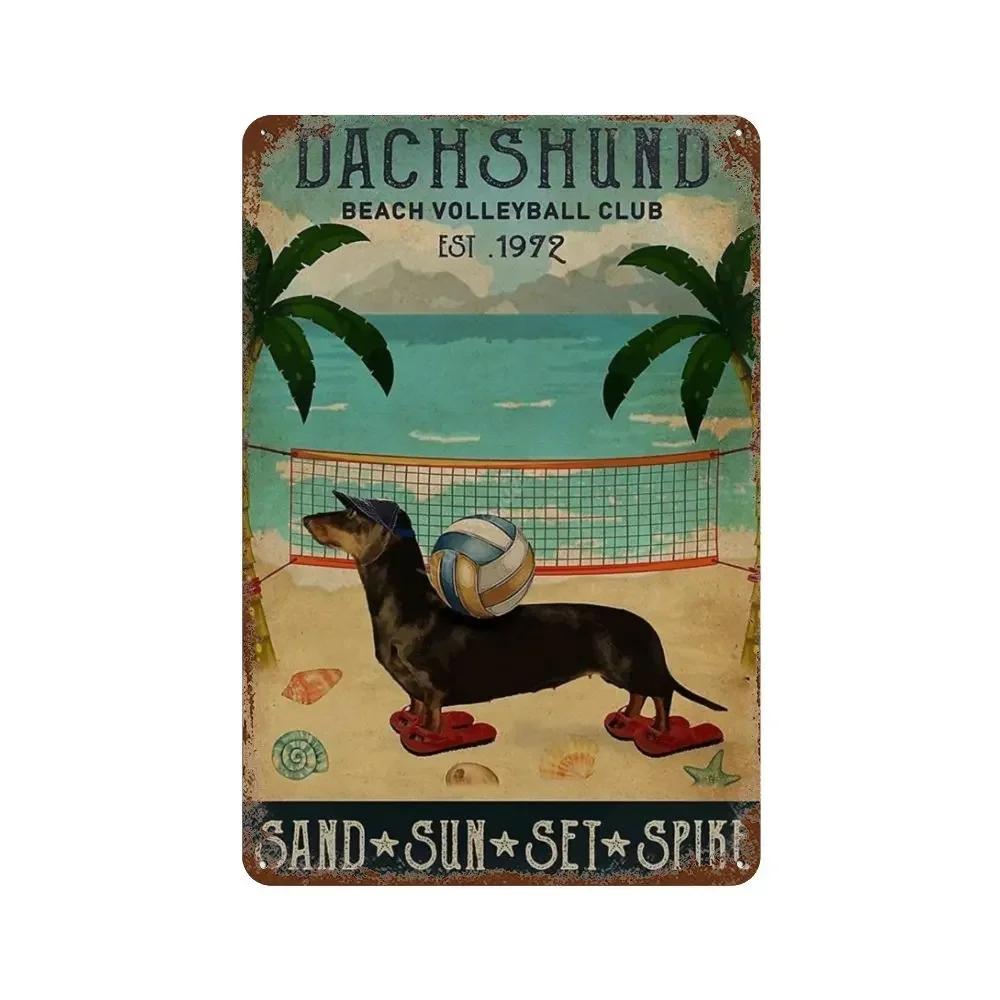 1Pc Vintage Funny Dachshund Dog Doberman Metal Aluminum Signs Napkins My Lord Metal Poster Dachshund Art Metal Plaque Wall De