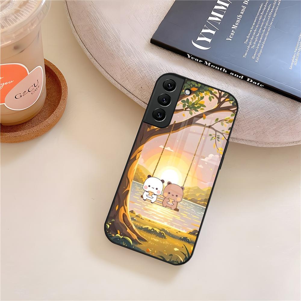 BUBU DUDU Cartoon Phone Case Glass For Samsung Galaxy S26 S25 S21 S22 S24 S23 S20 Ultra Fe Plus A16 A24 A55 A53 Coque