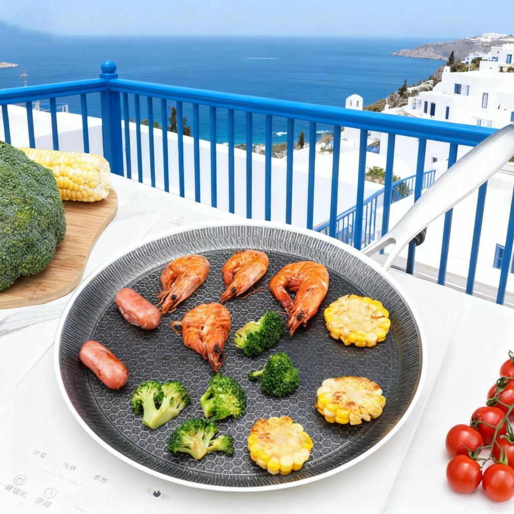 Non-Stick Pancake Pan Honeycomb Coating Stainless Grill Non-Stick Flat Frying Pan For Egg Cooking Outdoor Barbecue Stove Cooktop