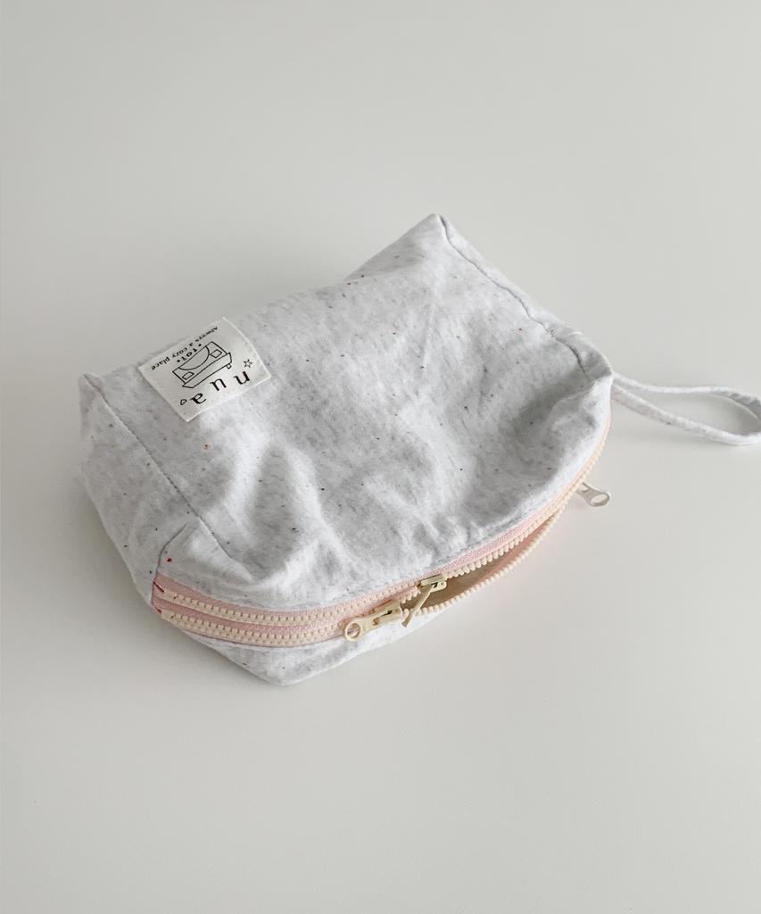 Nuaname Melange Ground Dual Zipper Pouch