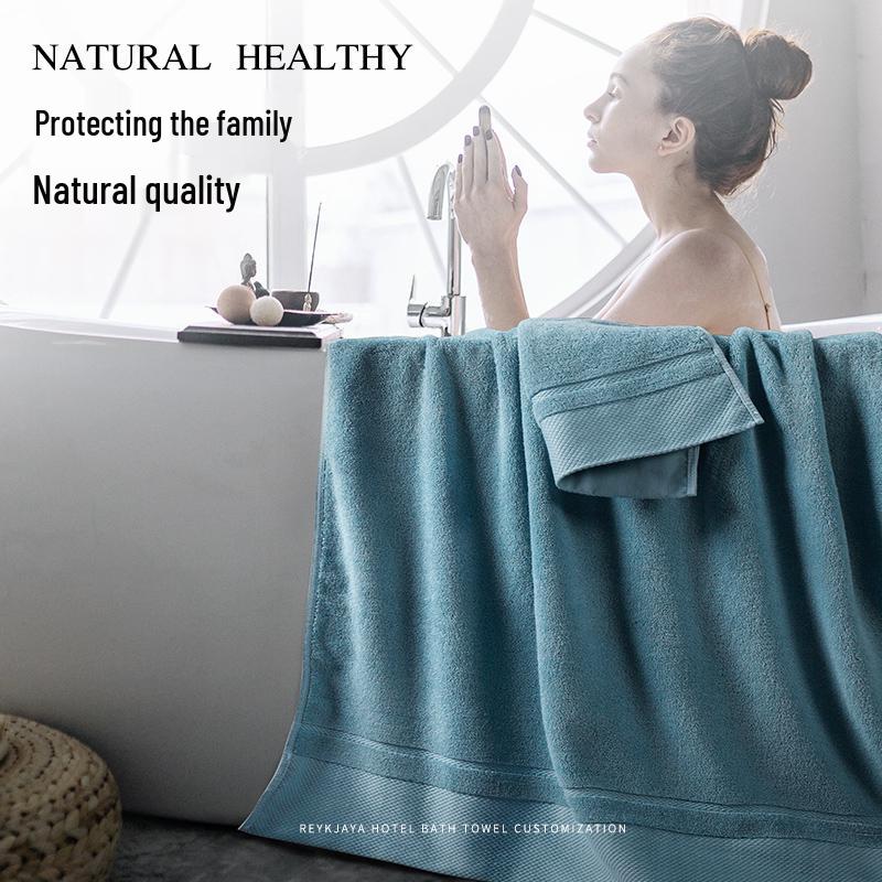 Quick-Drying, Absorbent, No-Shed, Thickened Unisex Bath Towel - 100% Pure Cotton for Adults