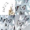 18 teile/satz DIY 3D Schmetterling Wand Aufkleber Kunst Aufkleber PVC Schmetterlinge Home Decor