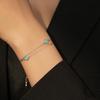 Moissanite 925 Sterling Silver Vintage Turquoise Bracelet Affordable Luxury Advanced Original Design Jewelry Wedding Gift