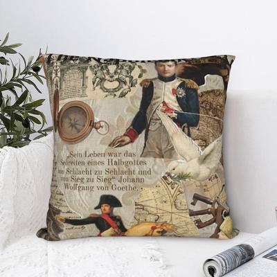 Napoleon Bonaparte che attraversa le Alpi Federa Cuscino in Poliestere Stampato Copricuscino Decorazione Artistica Cuscino da Lancio Copricuscino Seduta Cerniera