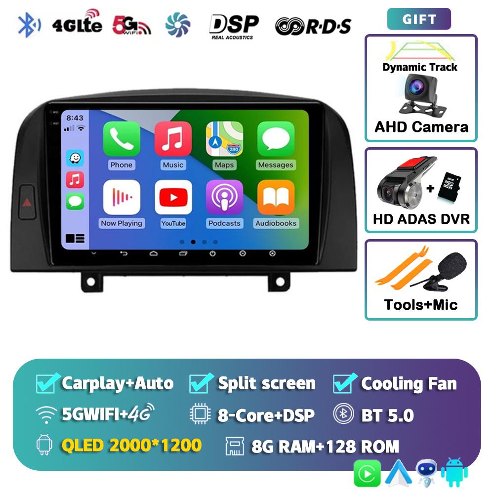 Android 14 Carplay WIFI+4G For Hyundai SONATA NF 2004 2005 2006 2007 2008 Car Radio Multimedia Player Stereo GPS 2DIN Head Unit