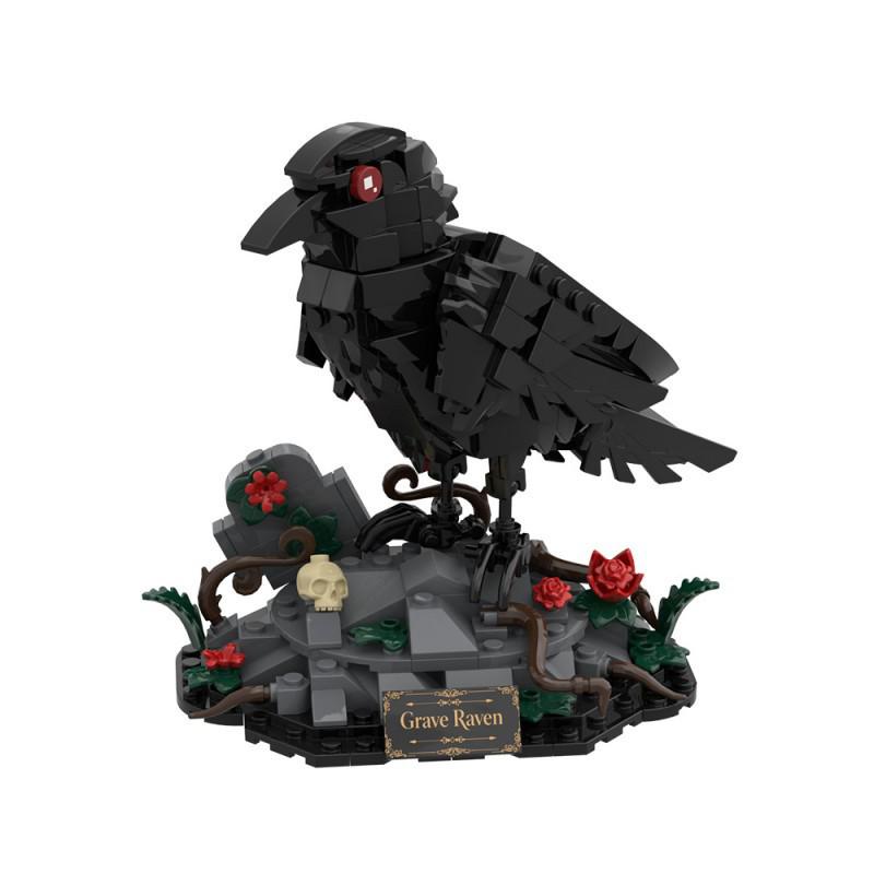 Night Raven Gothic Building Blocks Ornament