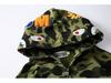 BAPE Shark Head Camo Block Unisex Hoodie - Autumn/Winter Trend