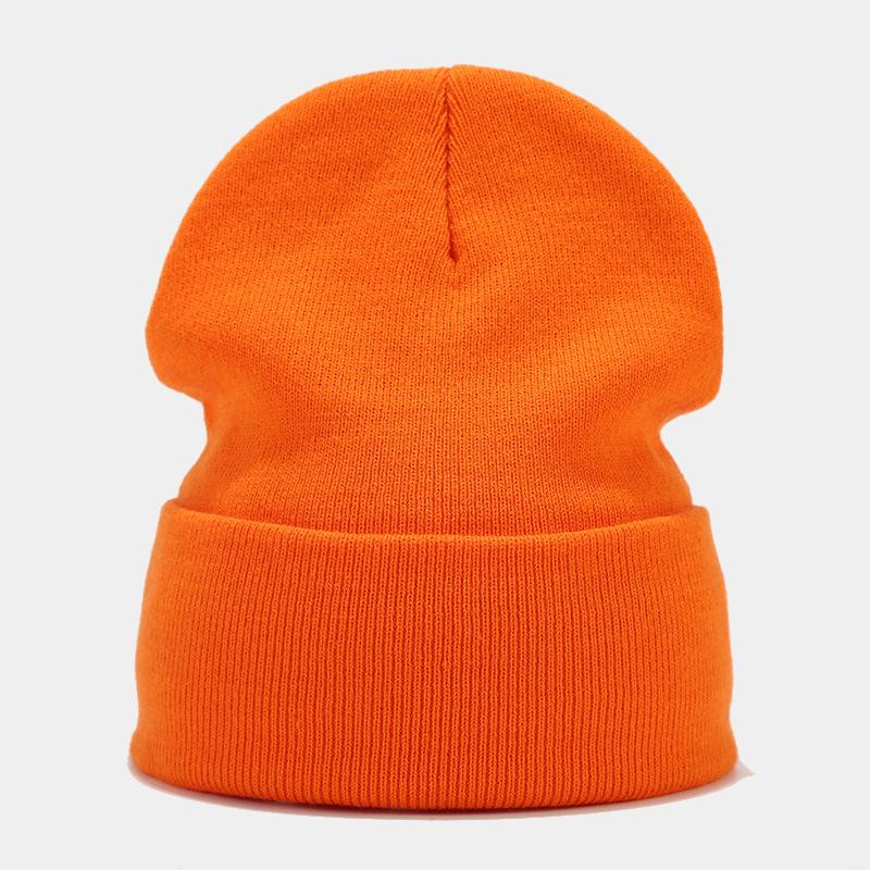 Custom Logo Knit Hat with Embroidered Letters - Women's & Men's Windproof Warm Beanie