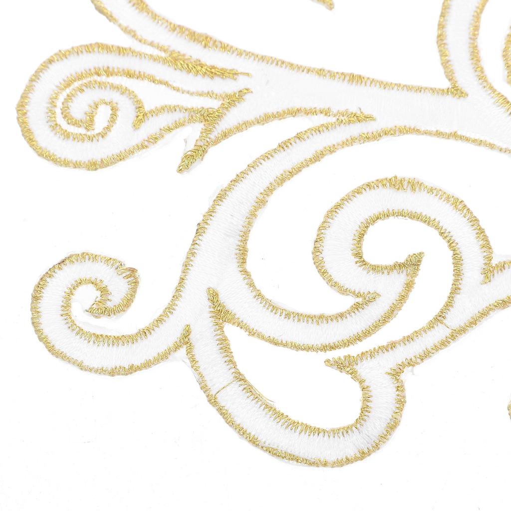 10Pcs Cloud Pattern Embroidered Applique Patches Self Adhesive Backing for Wedding Dress Costume Formal Gown DIY Decoration Iron