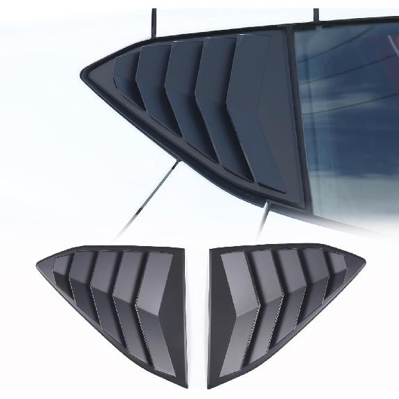 Rear Side Window Louver Cover Compatible with Corvette C8 Stingray 2020-2023, Side Window Louvers Air Vent Shades Cover Trim, Rear Quarter Window
