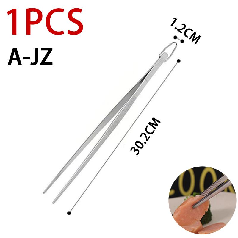 1pcs 12 Inch Stainless Steel Cooking Tweezers Kitchen Tongs BBQ Tool Tweezers for Cooking Kitchen Accessories CFQJ007