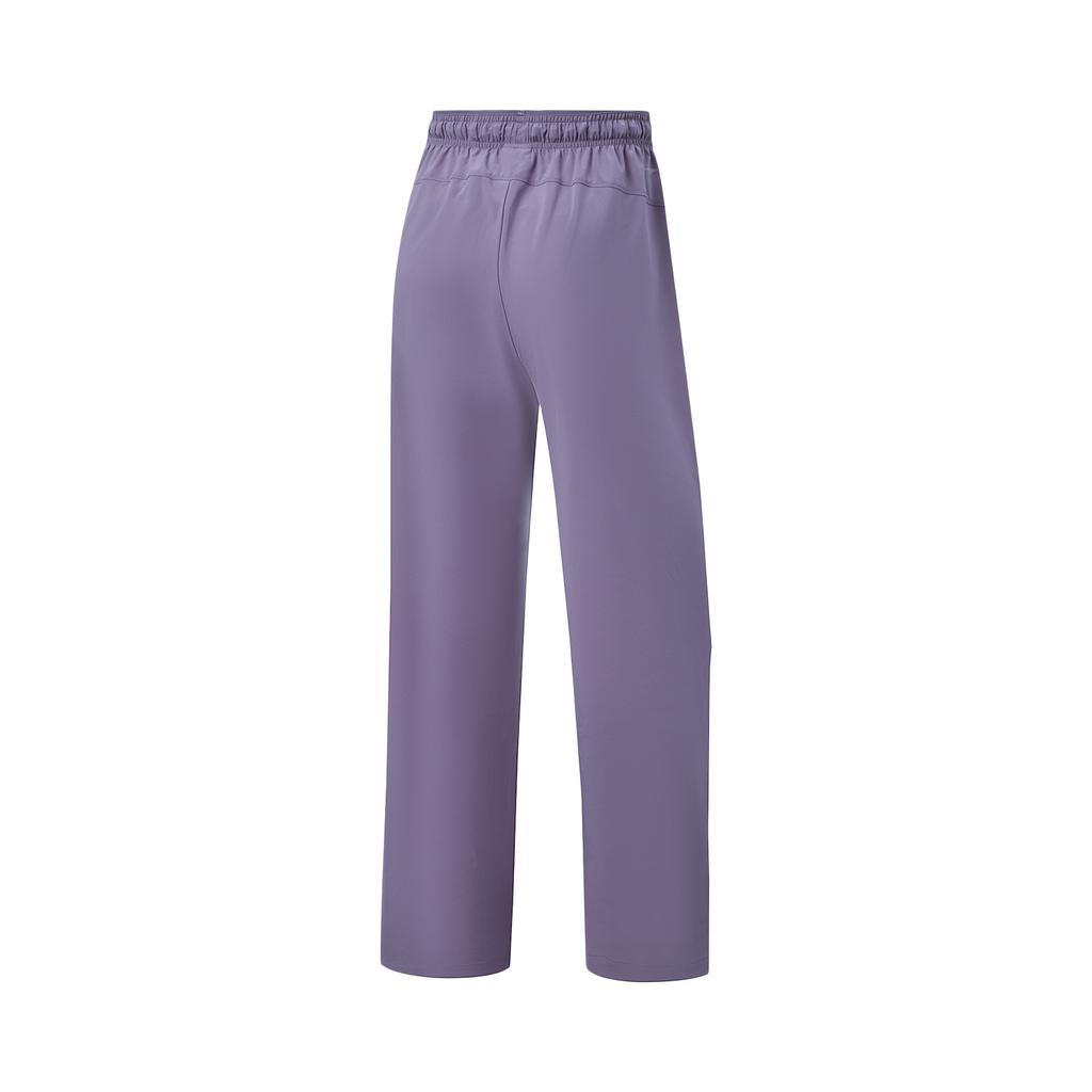 Li Ning Fitness Series Loose Logo Letter Sports Casual Pants Women bottoms AYKW724-3