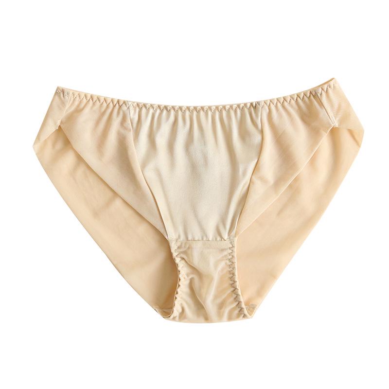 Tangge Seidensatin Damen Luxus Mid-Waist Nahtlose Dreiecksslips