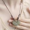 [Biyun Ruyi] National Style Ping An Xiangyun Ruyi Lock Pendant Necklace Retro Braided Rope Pendant Versatile Necklace
