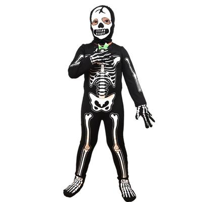 Glow-in-the-Dark Halloween Skull Costume Hooded Performance Suit  Halloween