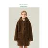 Children's Fur Coat 2025 Autumn and Winter New Style Girls' Imitation Lamb Wool Coat for Little Girls, Mid-Length Hooded